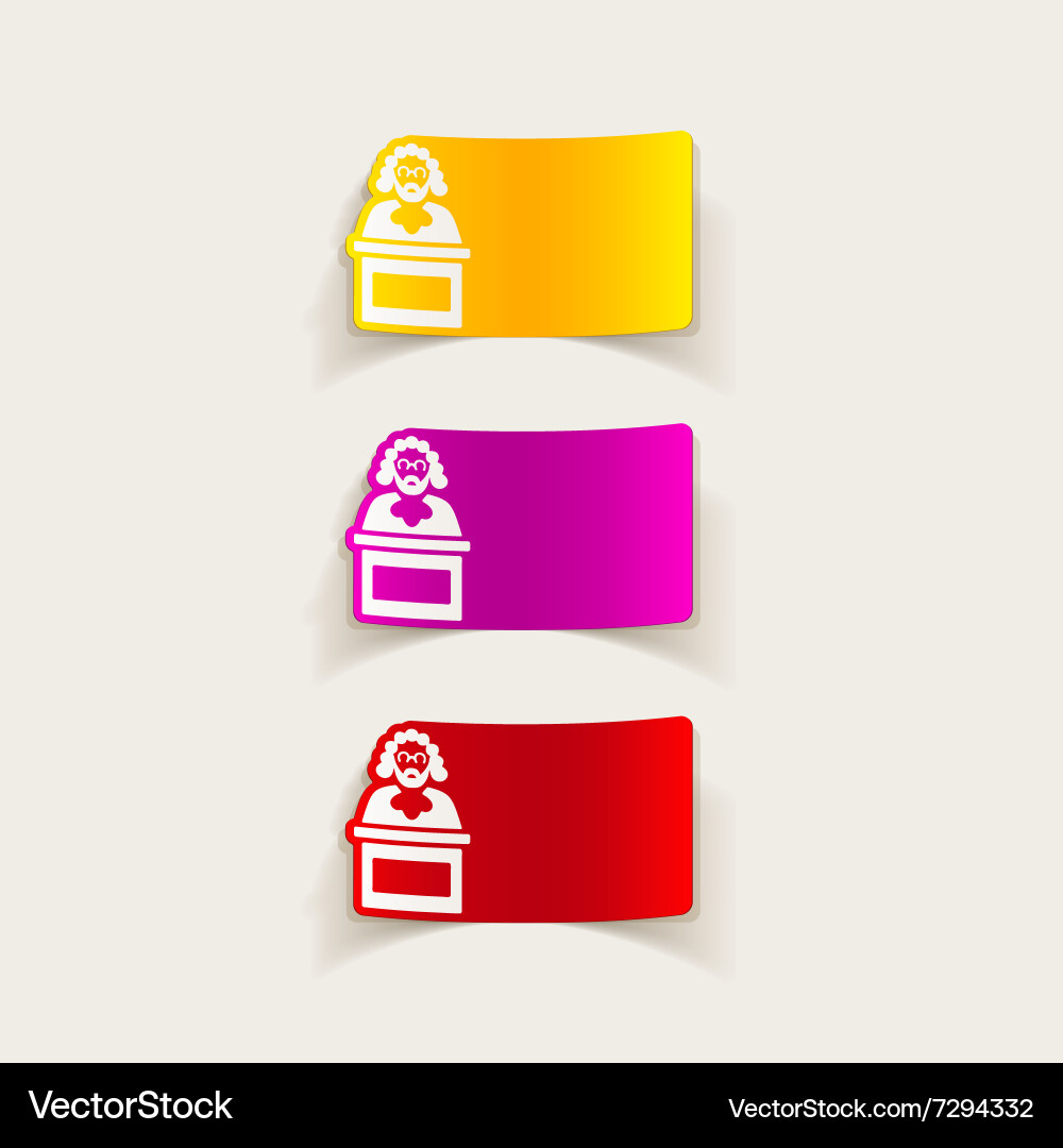 Realistic design element judge vector image