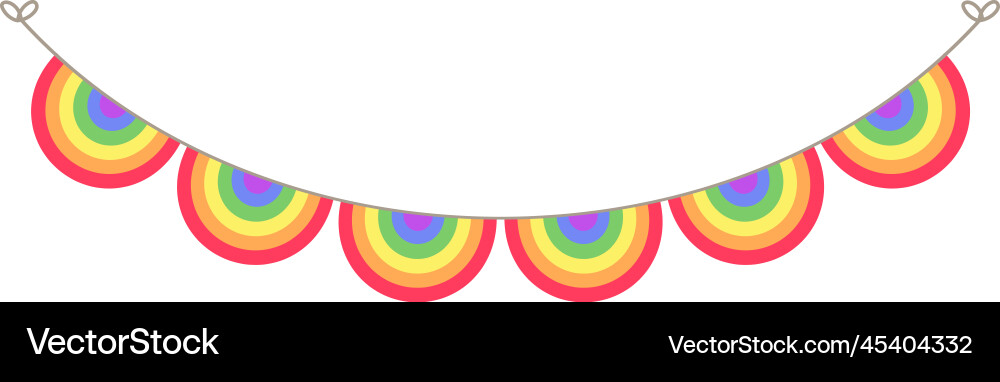 Regenbogen skalierte Girlanden bunting Teiler einfach Regenbogen skalierte Girlanden bunting Teiler einfach vektorbild