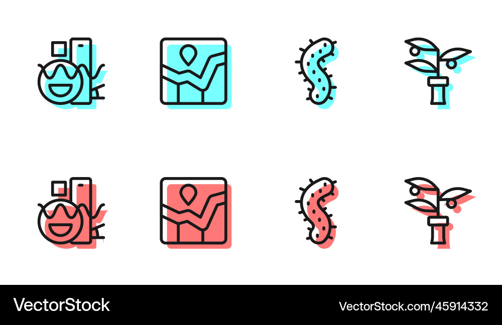 Set line virus basic geometric shapes graph Set line virus basic geometric shapes graph vector image