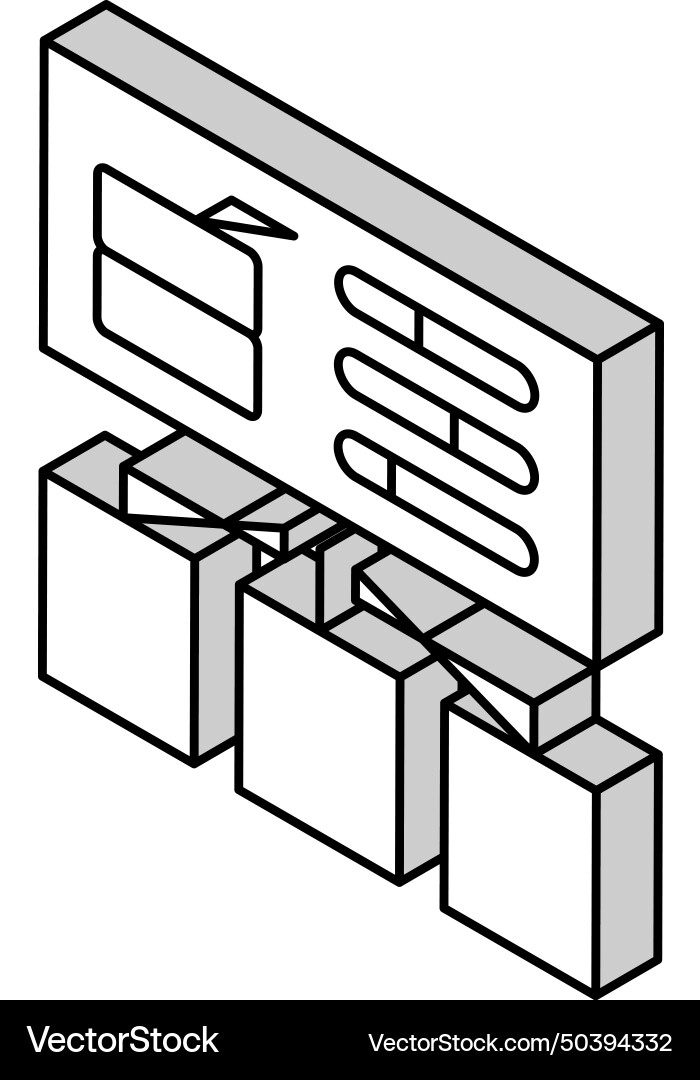 Testing system isometric icon Testing system isometric icon vector image