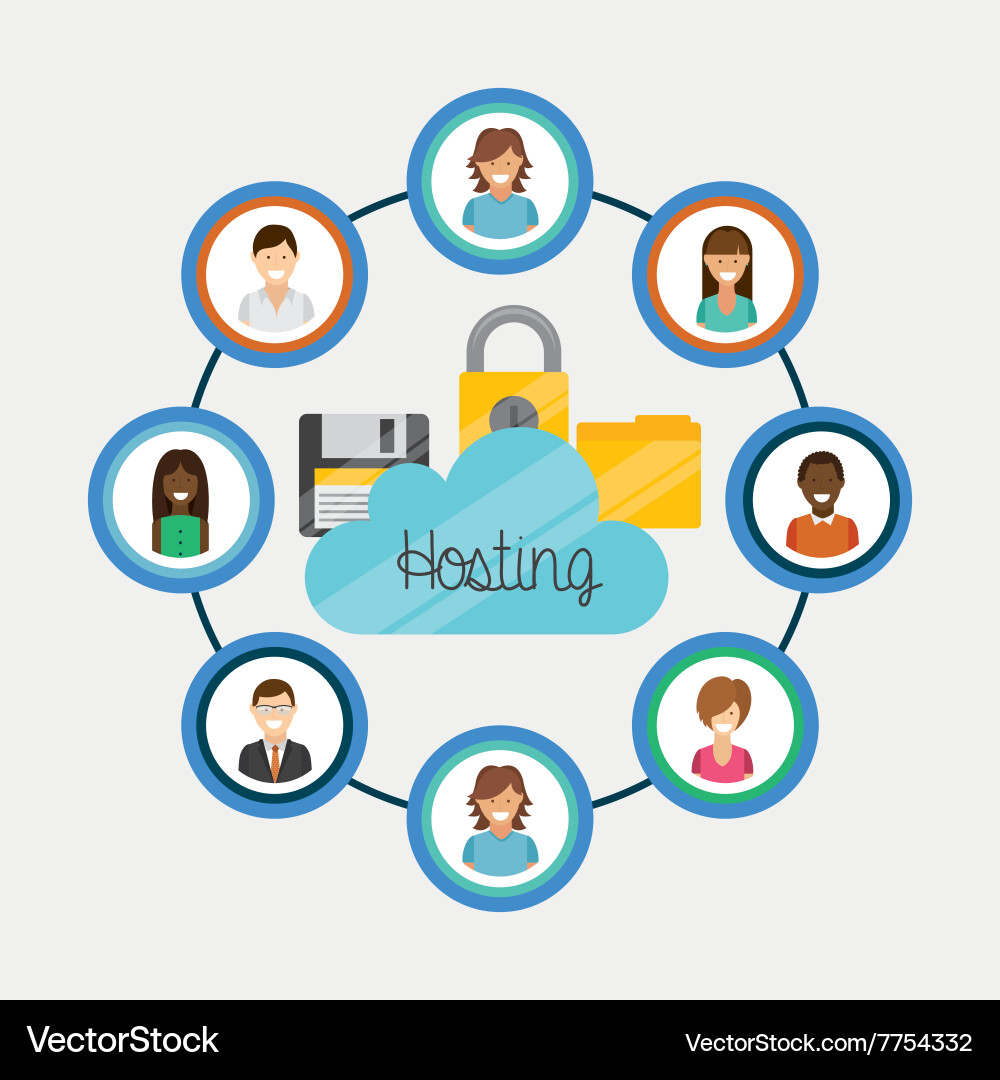 Web hosting design Vector Image