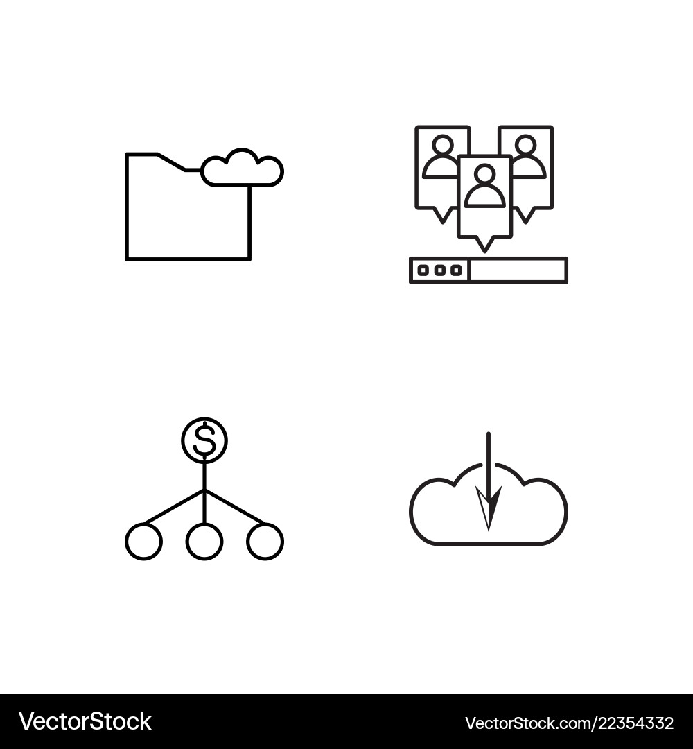 Web simple outlined icons set Web simple outlined icons set vector image