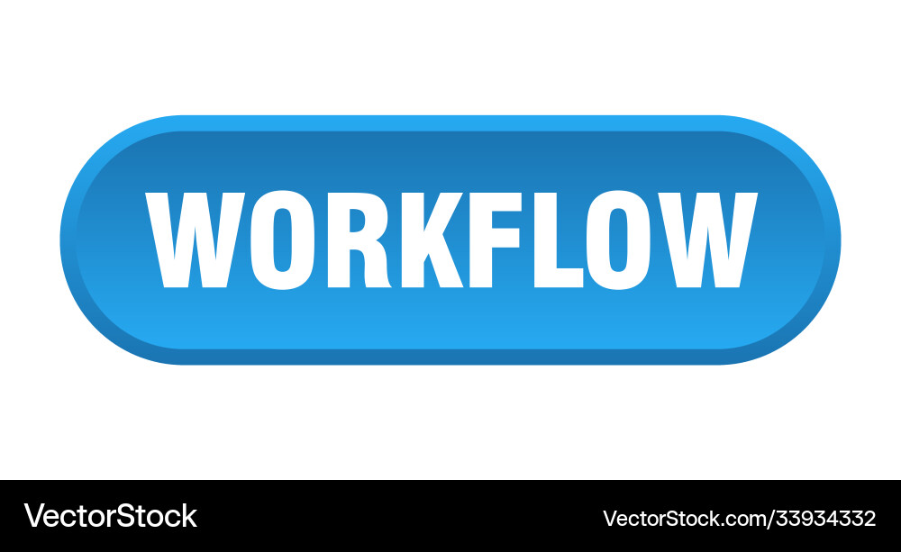Workflow button rounded sign on white background Vector Image