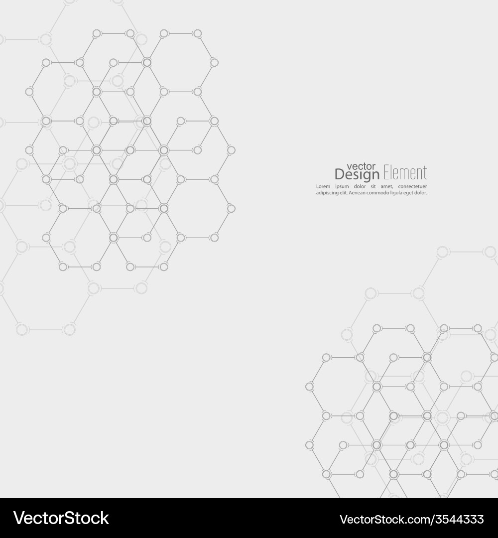 Abstract background with dna molecule structure vector image