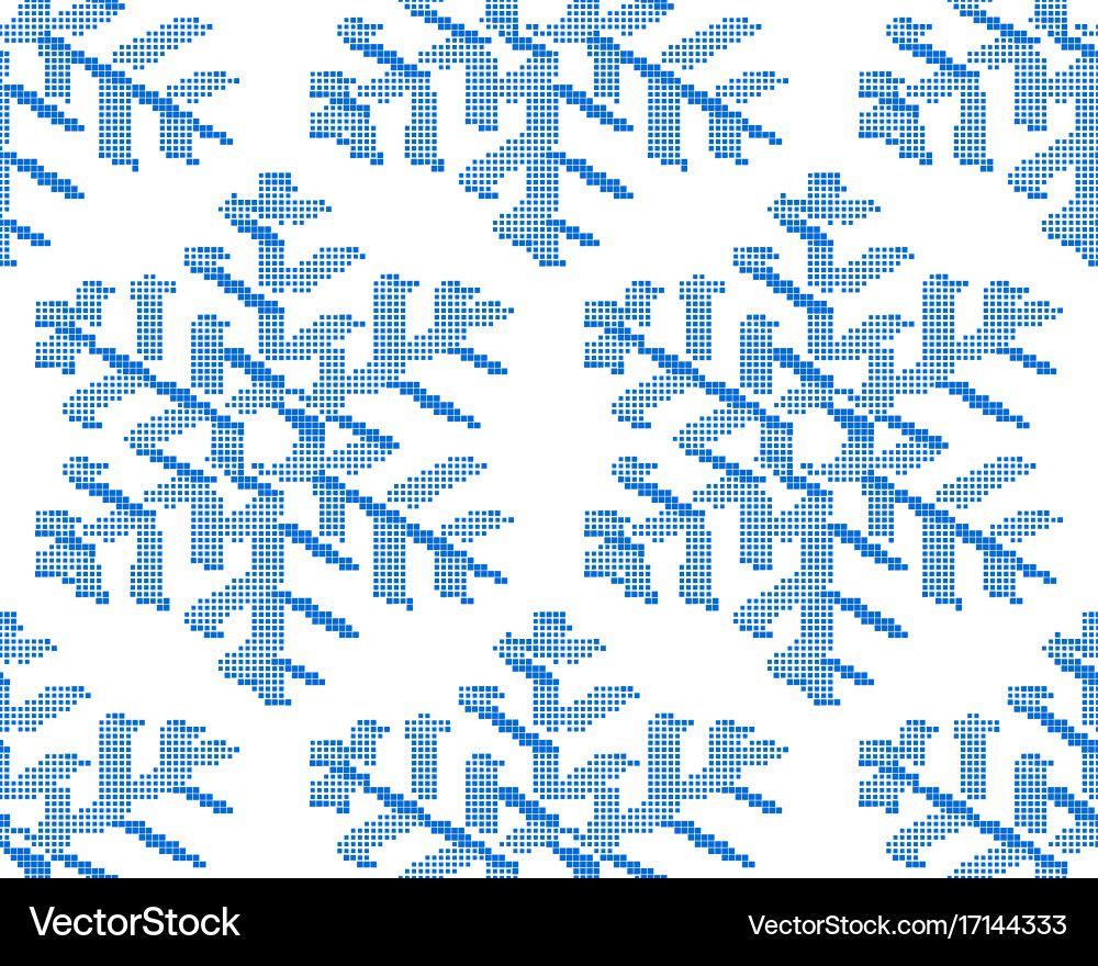 Abstract halftone snowflake pattern vector image