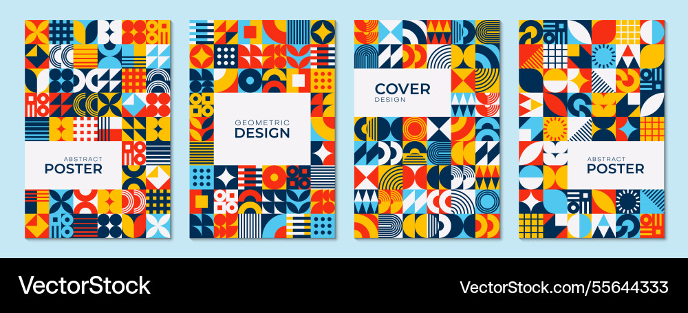 Abstract poster with geometric shapes and patterns Abstract poster with geometric shapes and patterns vector image