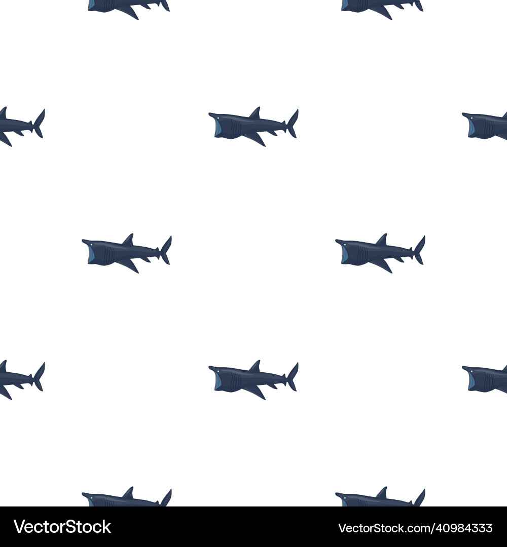 Basking shark seamless pattern in scandinavian Basking shark seamless pattern in scandinavian vector image