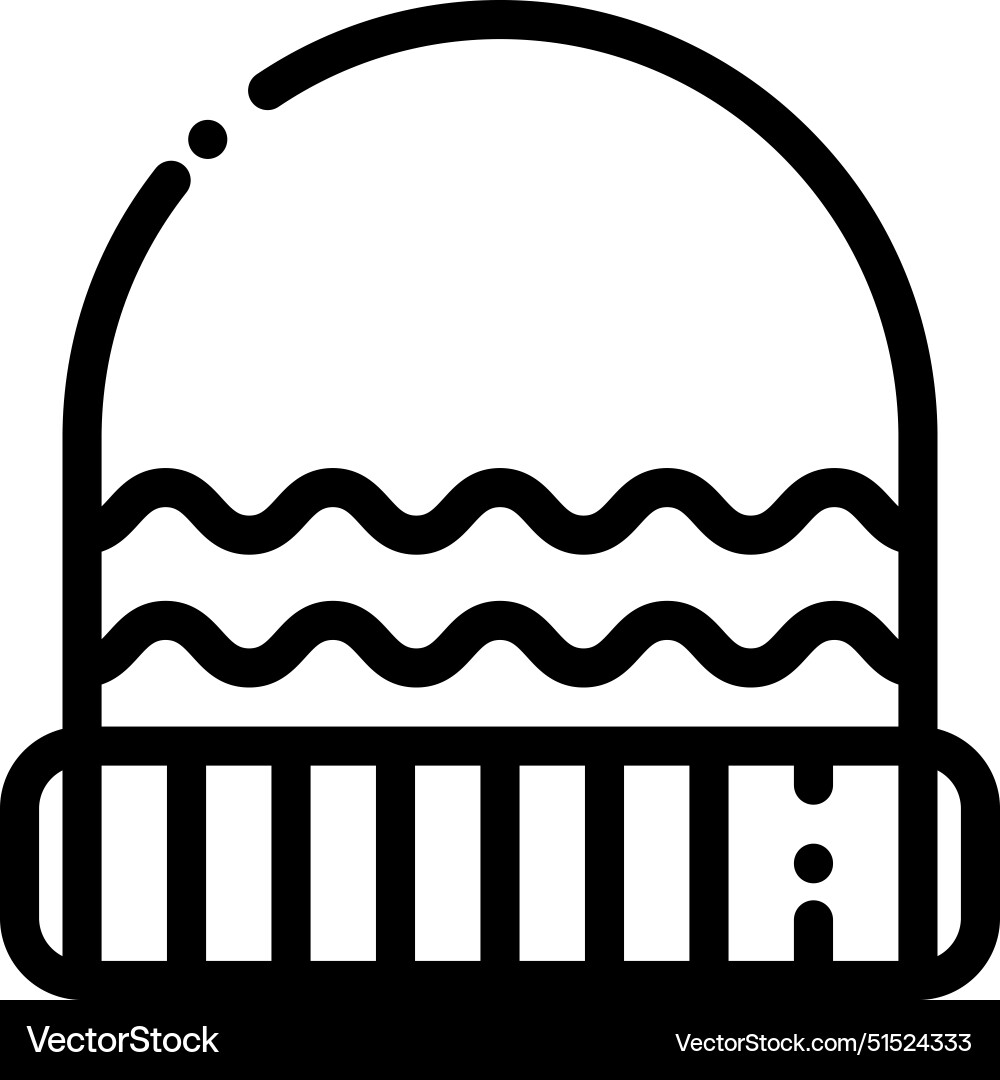 Beanie icon thin linear style design isolated Beanie icon thin linear style design isolated Vector Image