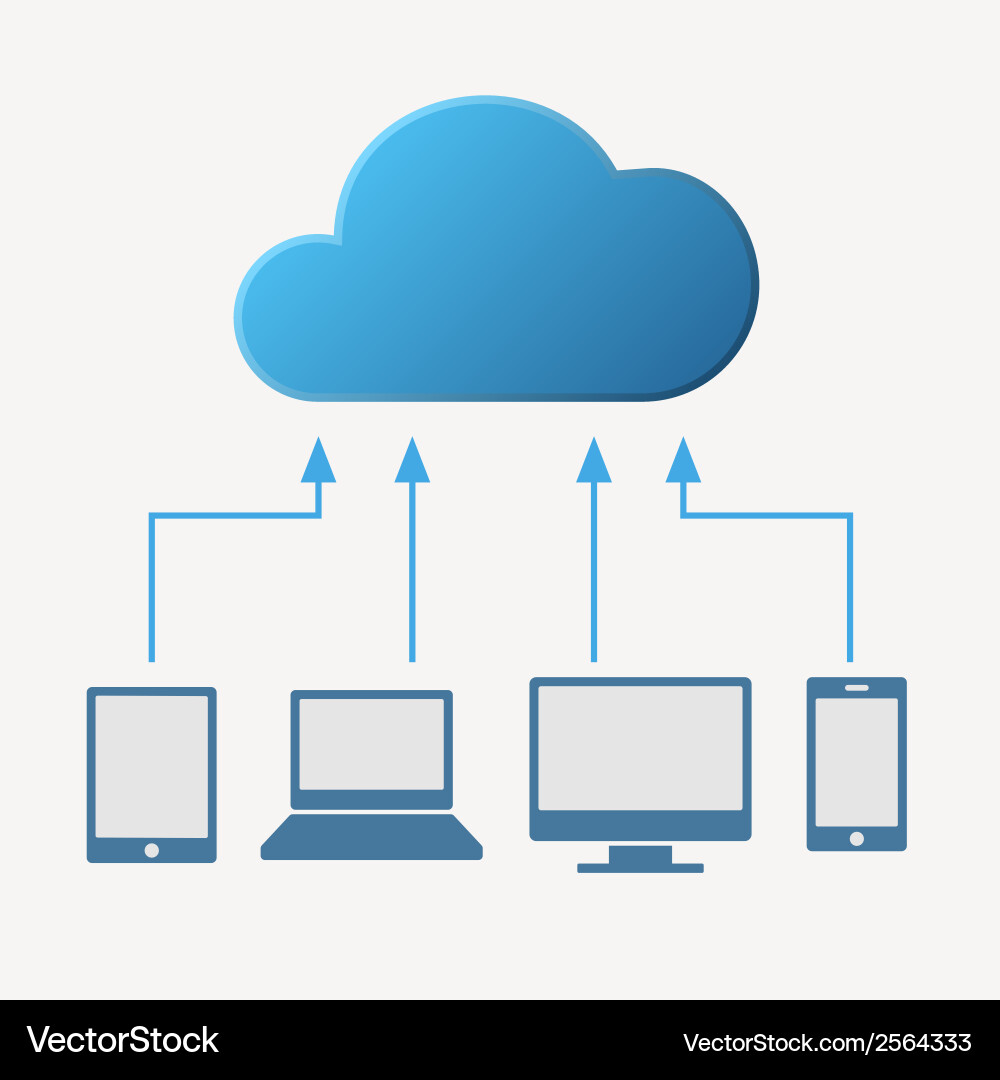 Cloud Computing Devices Connection vector image