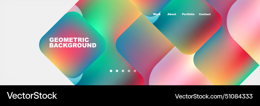Colorful squares create a geometric pattern Vector Image