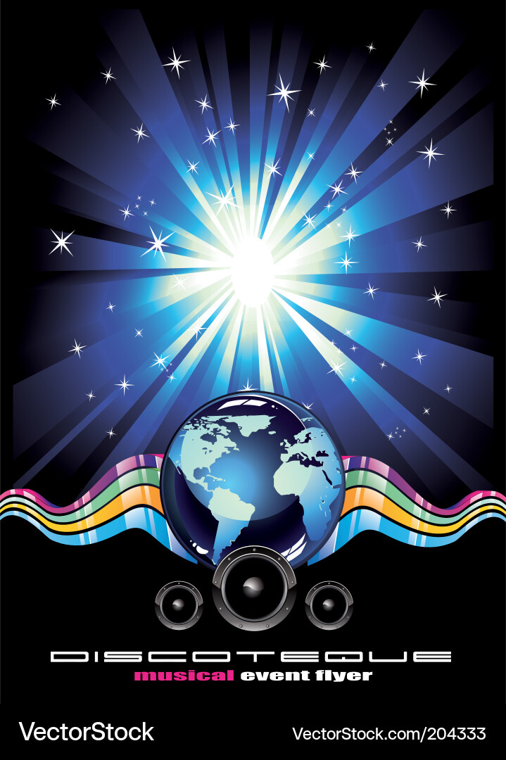 Dynamic Global Party Background vector image