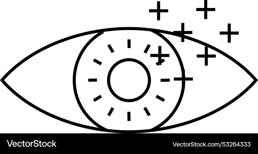 Eye tracking ux ui design line icon Eye tracking ux ui design line icon vector image