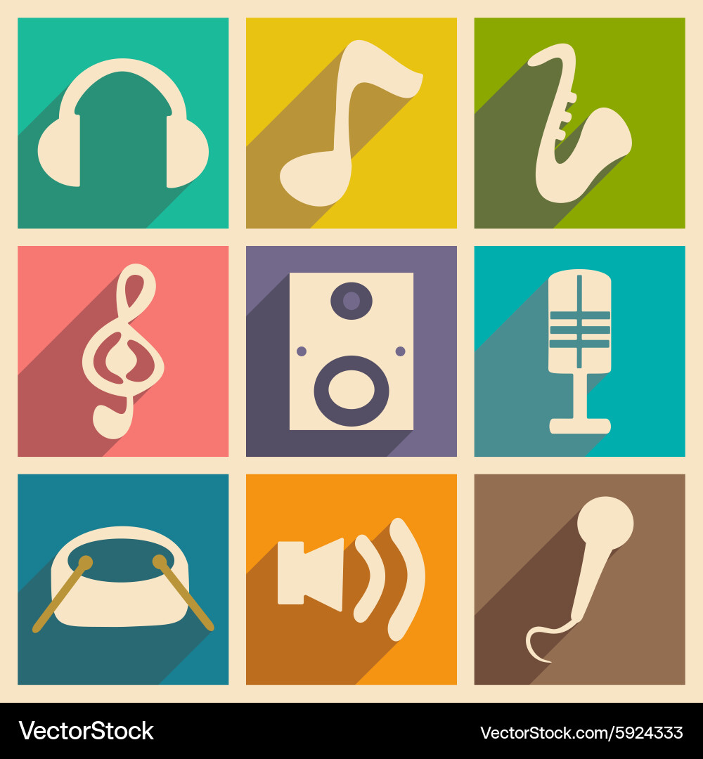 Flat with shadow concept and mobile application Vector Image