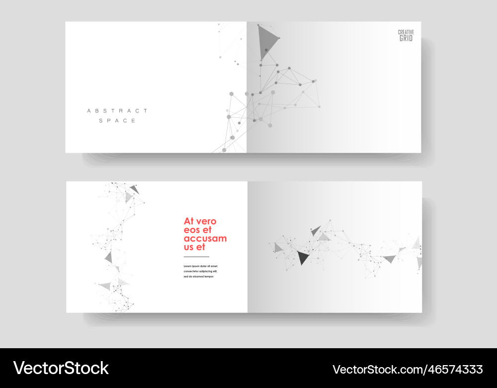 Molecular abstract template with connected Molecular abstract template with connected vector image