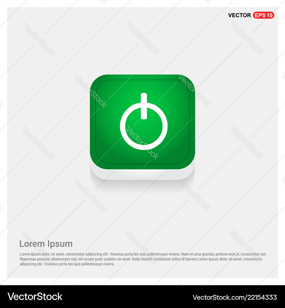 Onoff switch icon green web button Onoff switch icon green web button vector image