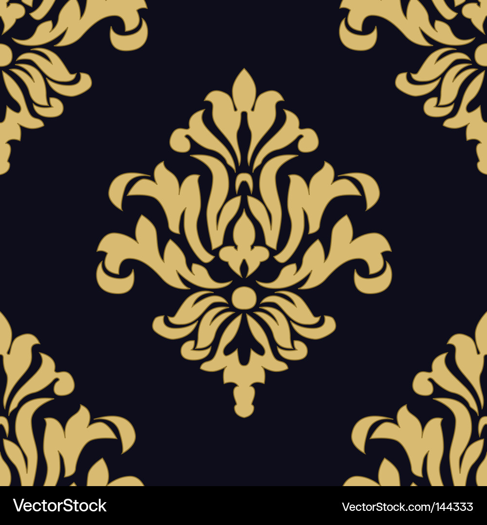 Ornate Floral Crest Pattern Vektorbild