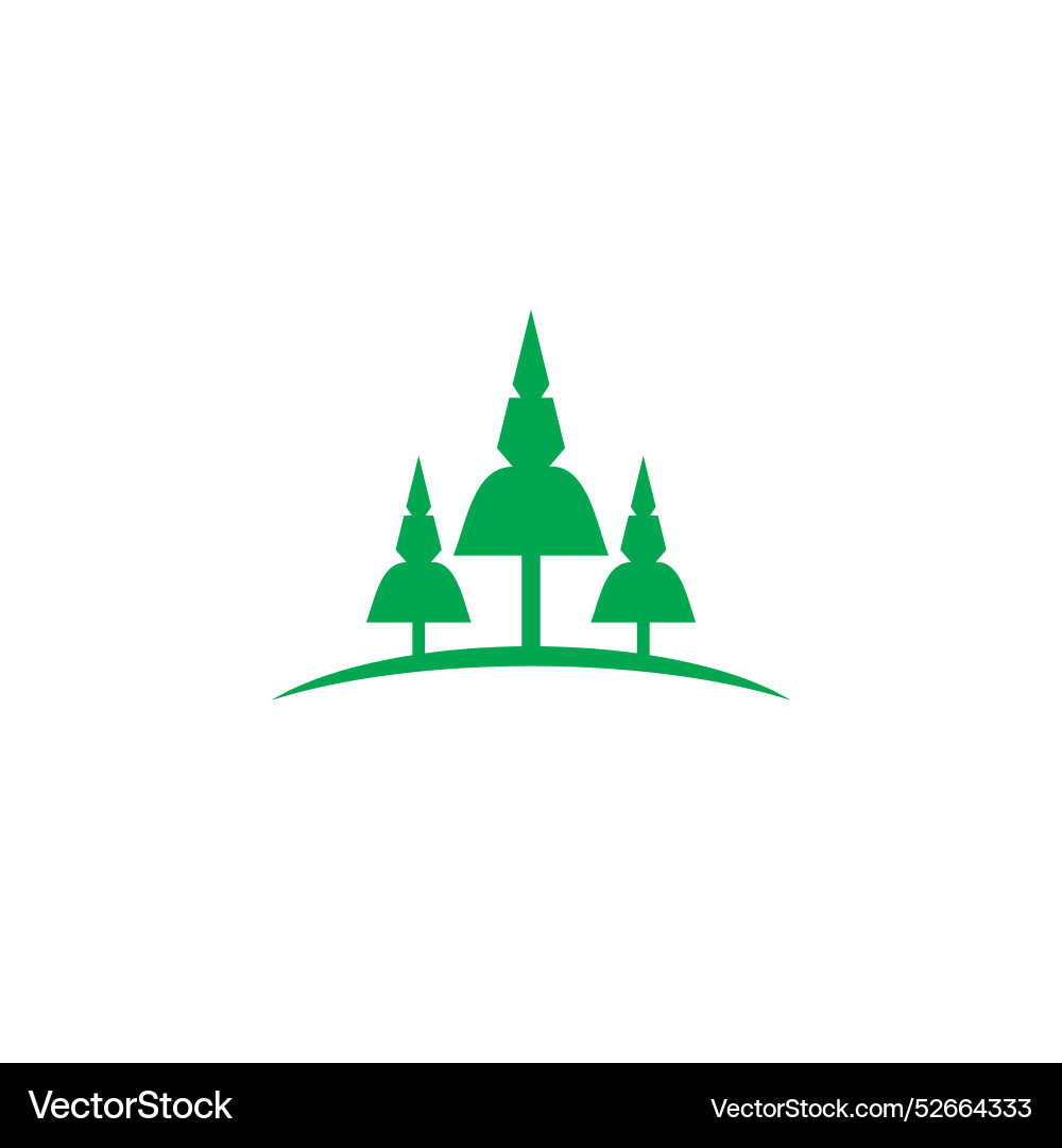Pine tree logo design Royalty Free Vector Image