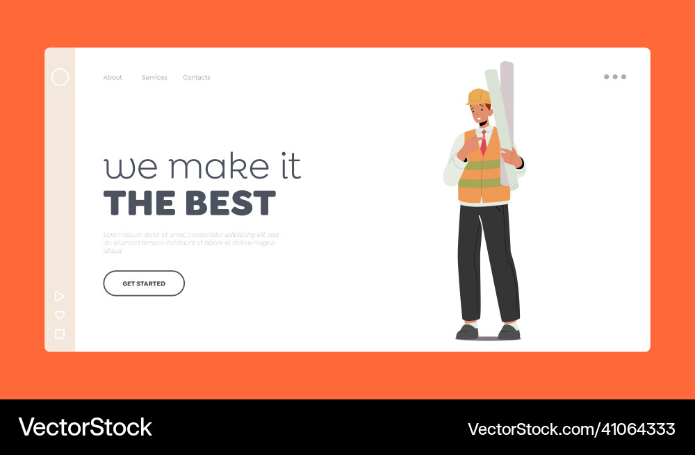 Professional architecture constructor worker Vector Image