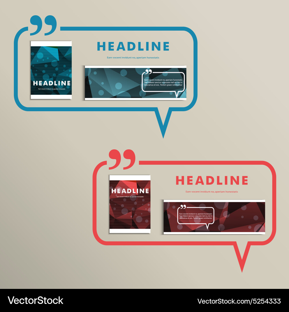 Set for design in abstract style vector image