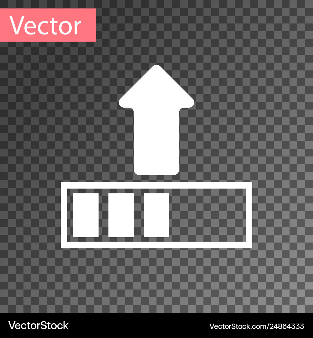 White loading icon isolated on transparent White loading icon isolated on transparent vector image