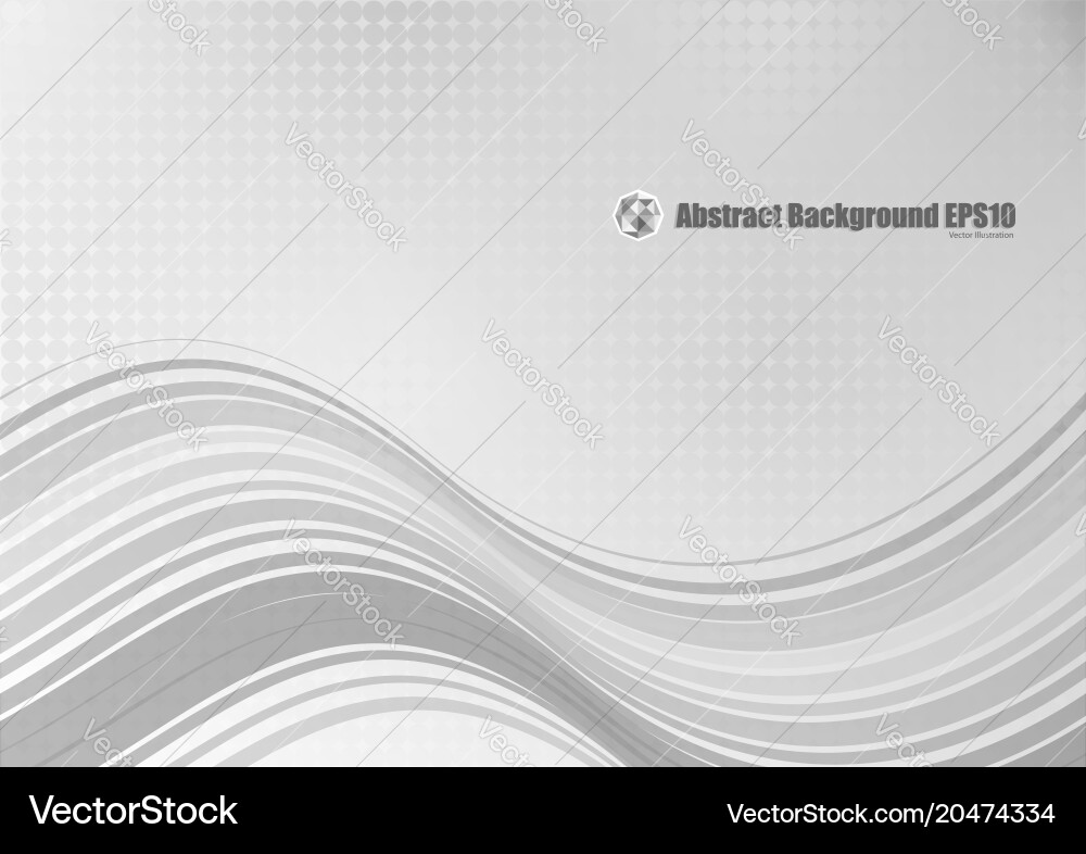 Abstract Gray Wave Pattern vector image