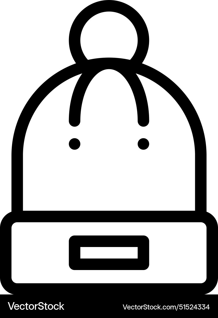 Beanie icon thin linear style design isolated Beanie icon thin linear style design isolated Vector Image