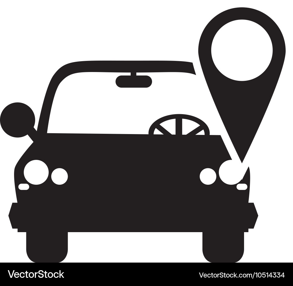 Car and gps map pointer icon Vector Image