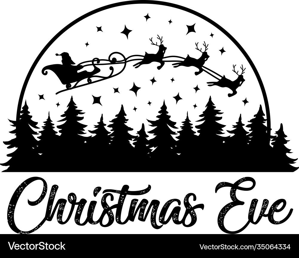 Christmas eve on white background Christmas eve on white background vector image