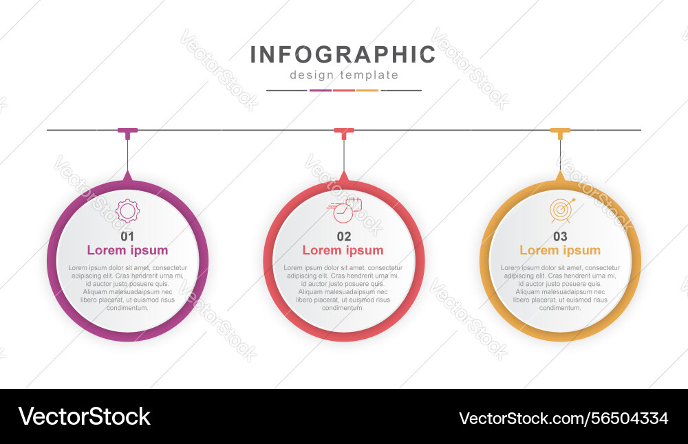 Circular infographic with gradient elements vector image