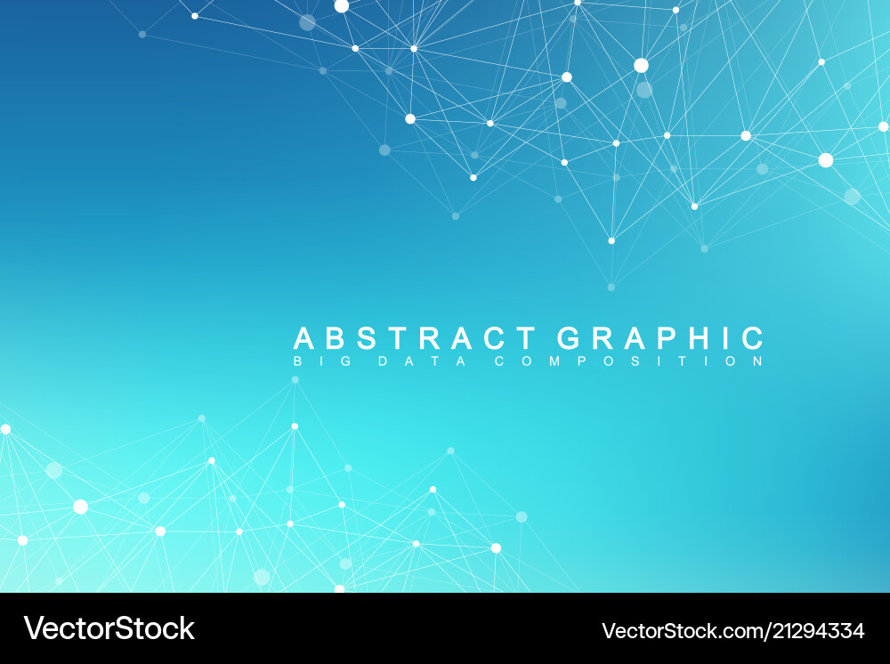 Connected Data Network Background vector image