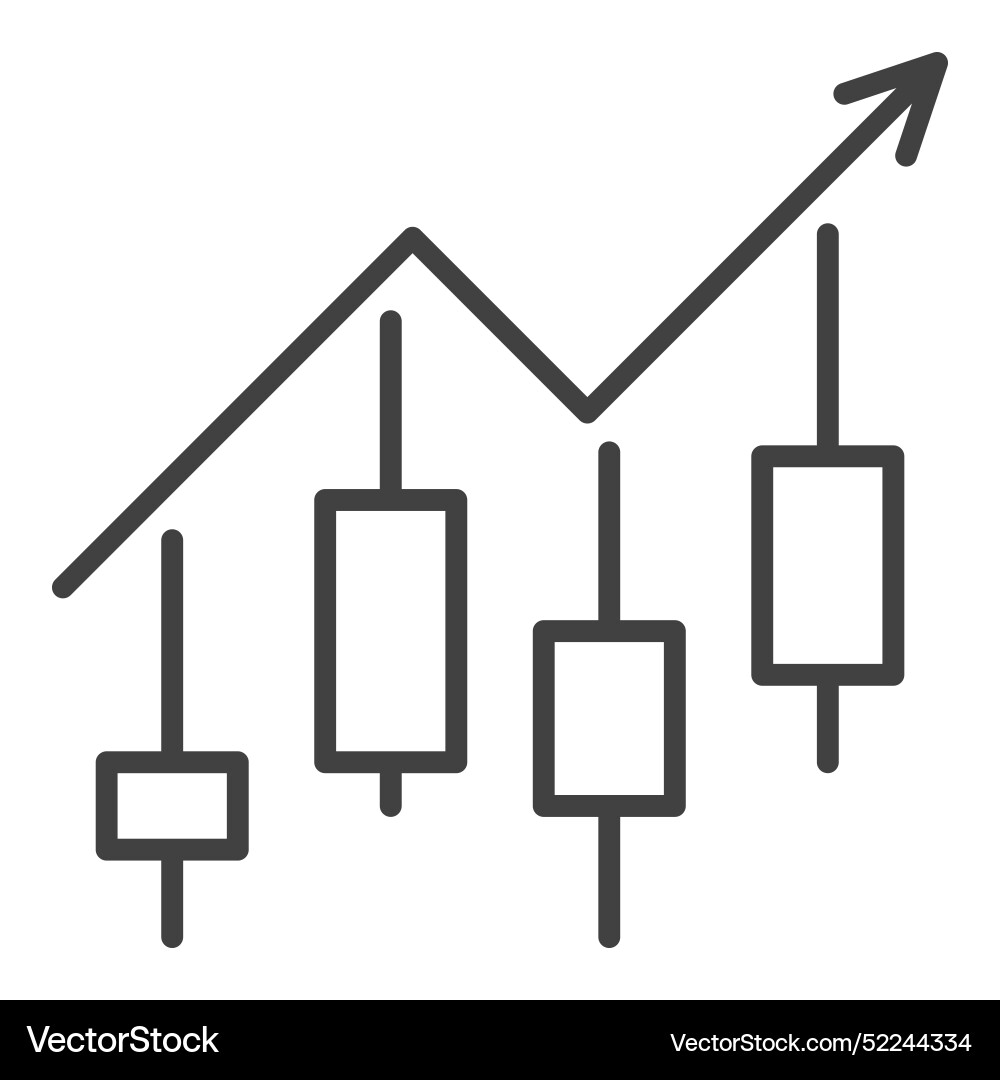 Cryptocurrency day trading candlestick chart Vector Image