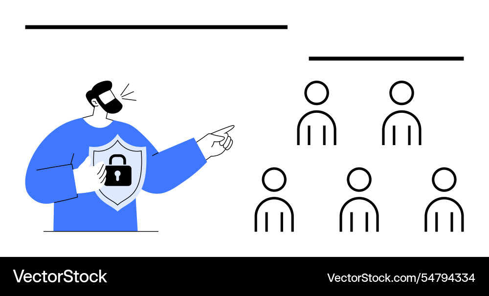 Cybersecurity Training mit einem Lautsprecher Cybersecurity Training mit einem Lautsprecher vektorbild