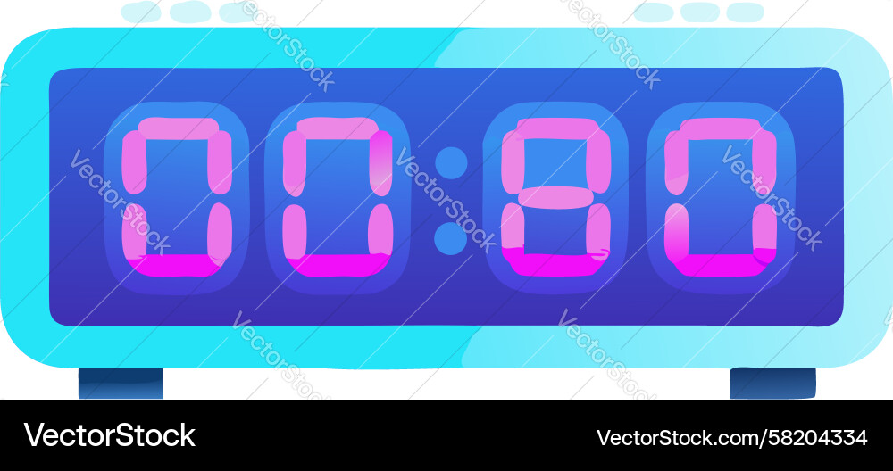 Digital Time Error Display Vector Image