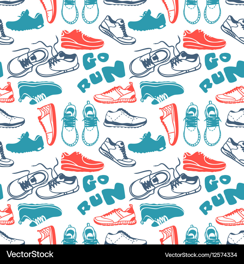 Dynamic Running Pattern Vector Image