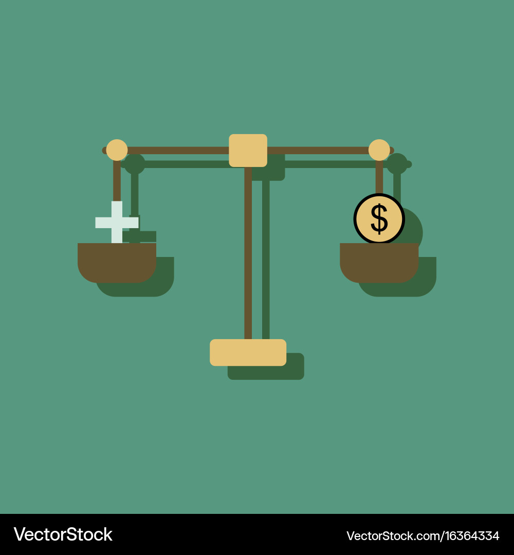 Flat icon design collection scales with cross Vector Image