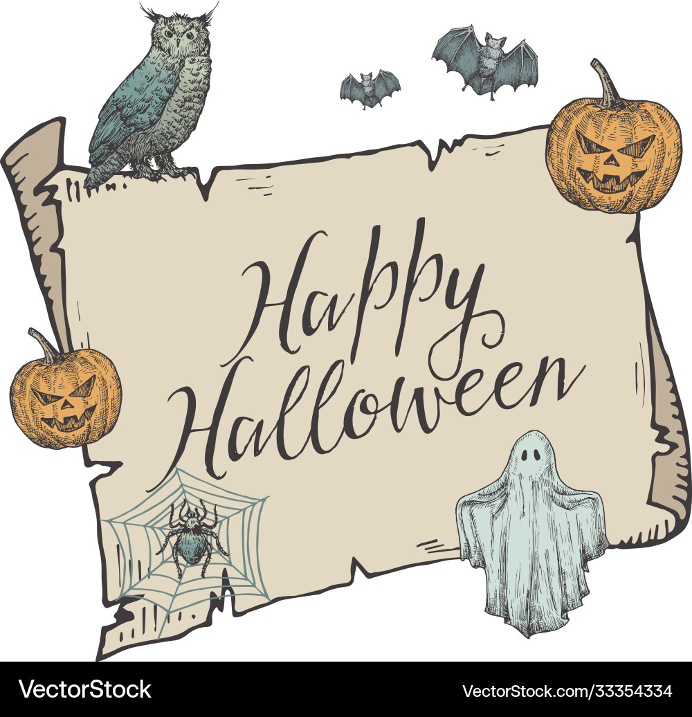 Happy halloween trick oder behandeln Banner Happy halloween trick oder behandeln Banner vektorbild
