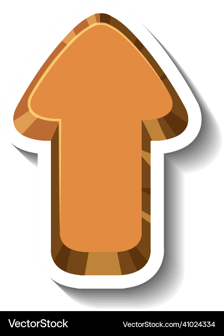 Isolated arrow button icon in cartoon style Isolated arrow button icon in cartoon style vector image
