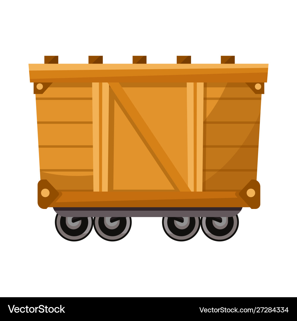 Isolated object wagon and container logo web Vector Image