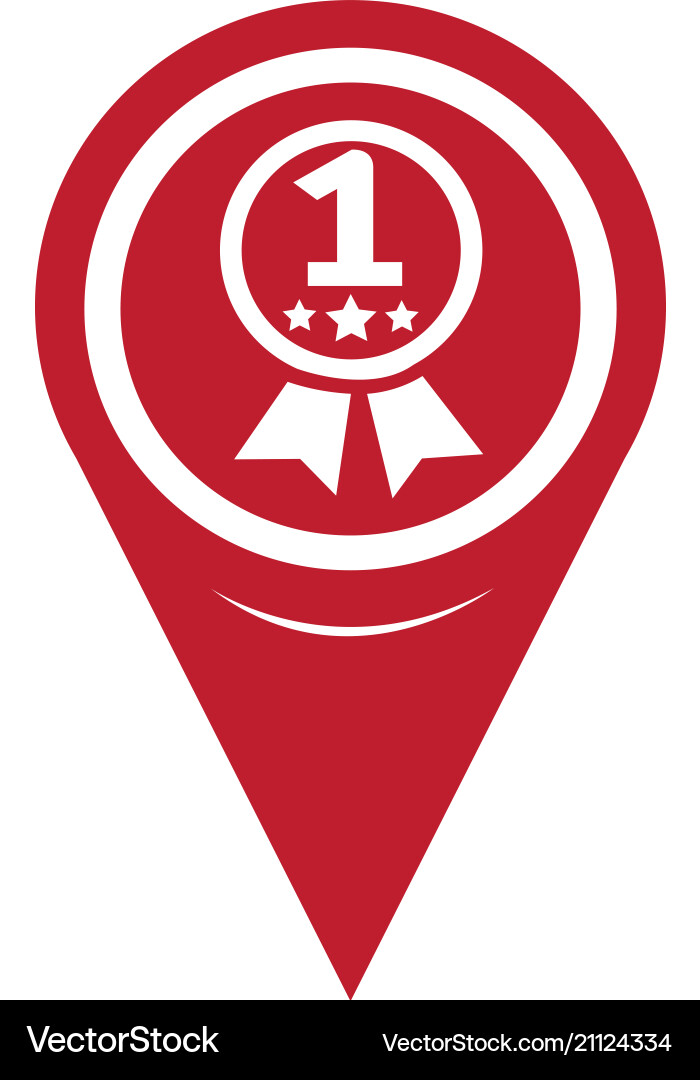 Map pin pointer number 1 icon vector image