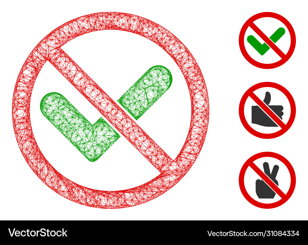 No confirmation polygonal web mesh No confirmation polygonal web mesh vector image
