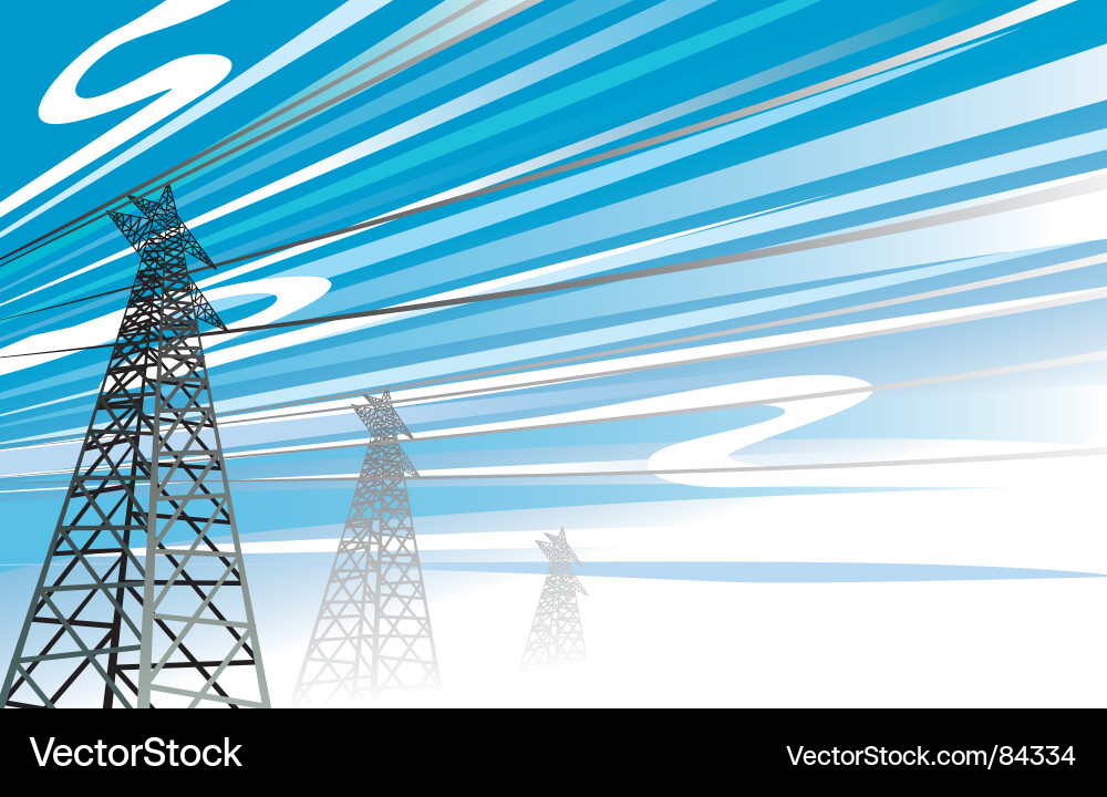 Power lines Royalty Free Vector Image - VectorStock