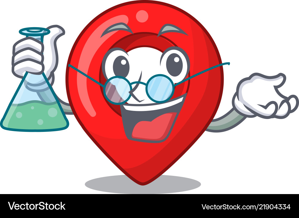 Professor navigation pin location map character Vector Image