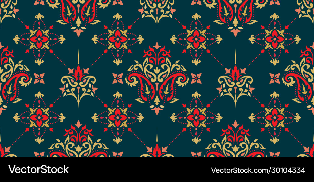 Rectangular seamless bandana print design Rectangular seamless bandana print design vector image