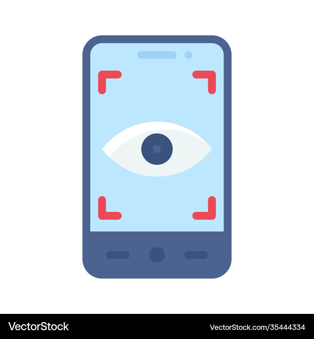 Retina scan app icon mobile application Vector Image