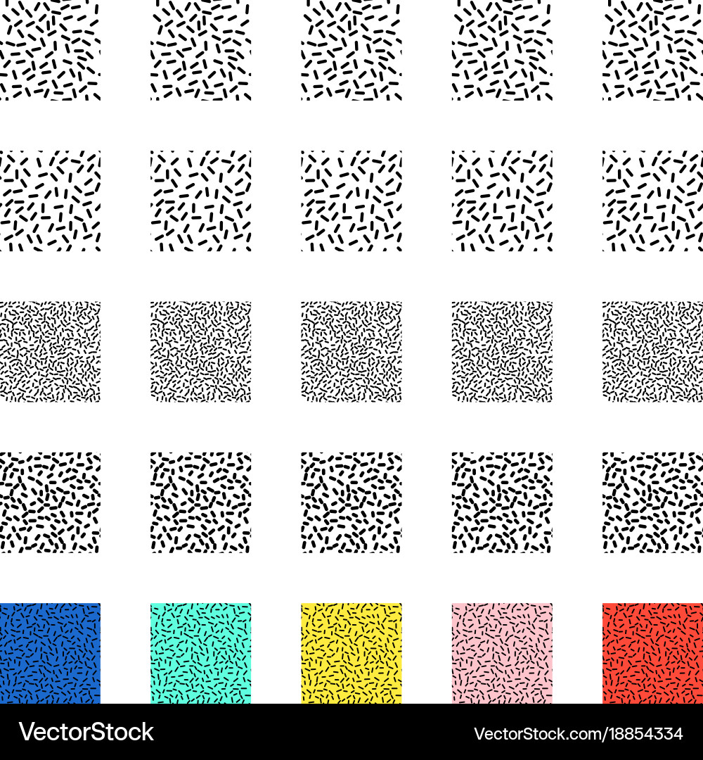 Retro seamless pattern in memphis style design vector image