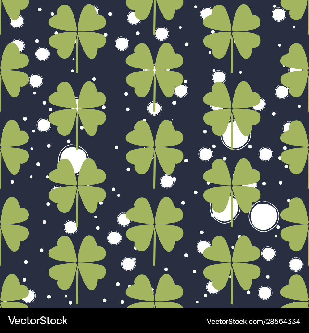 Seamless pattern with a leaf clover Seamless pattern with a leaf clover Vector Image