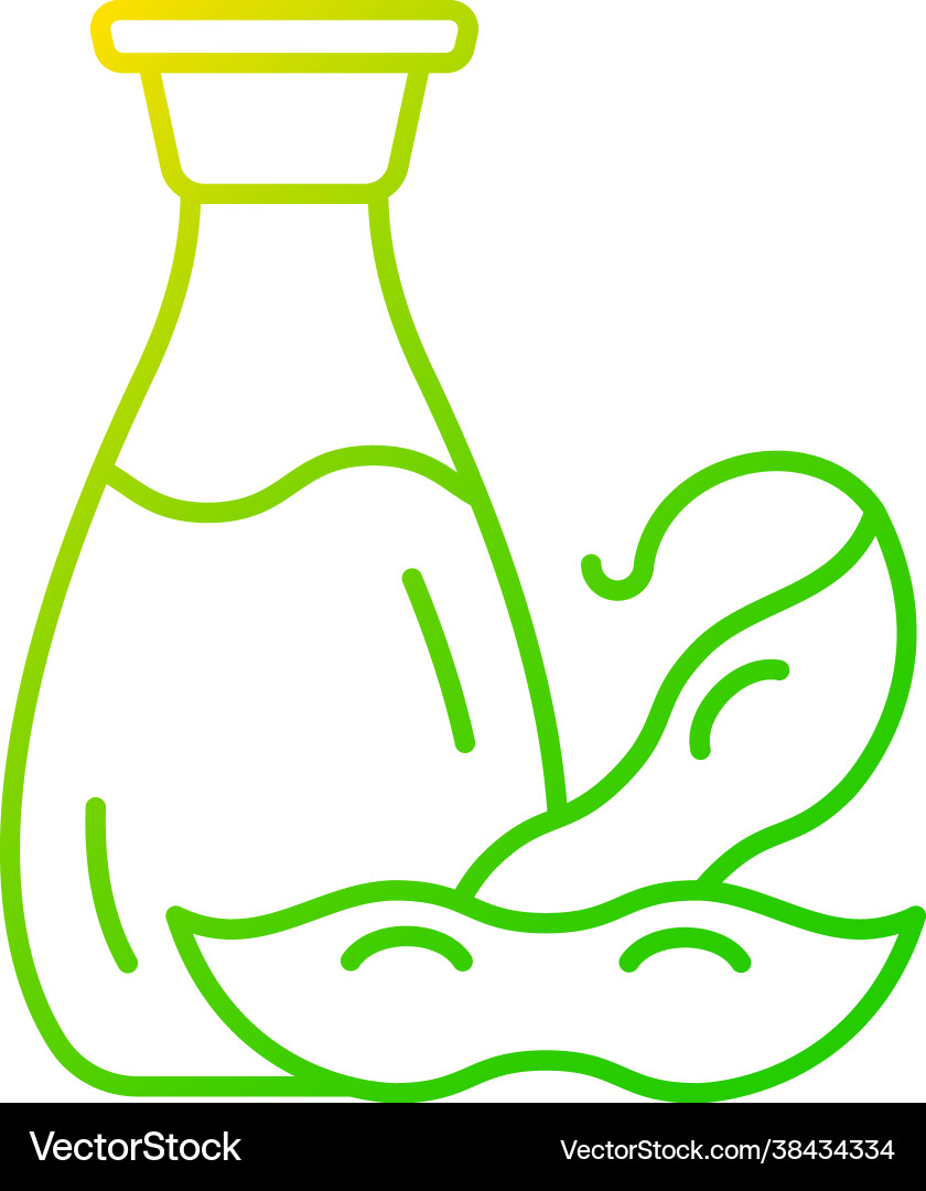 Soy sauce gradient linear icon Soy sauce gradient linear icon vector image