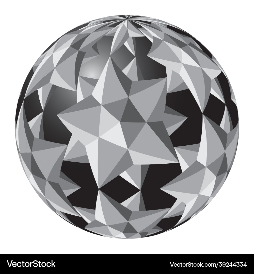 Sphere with a cubic pattern along the surface Vector Image