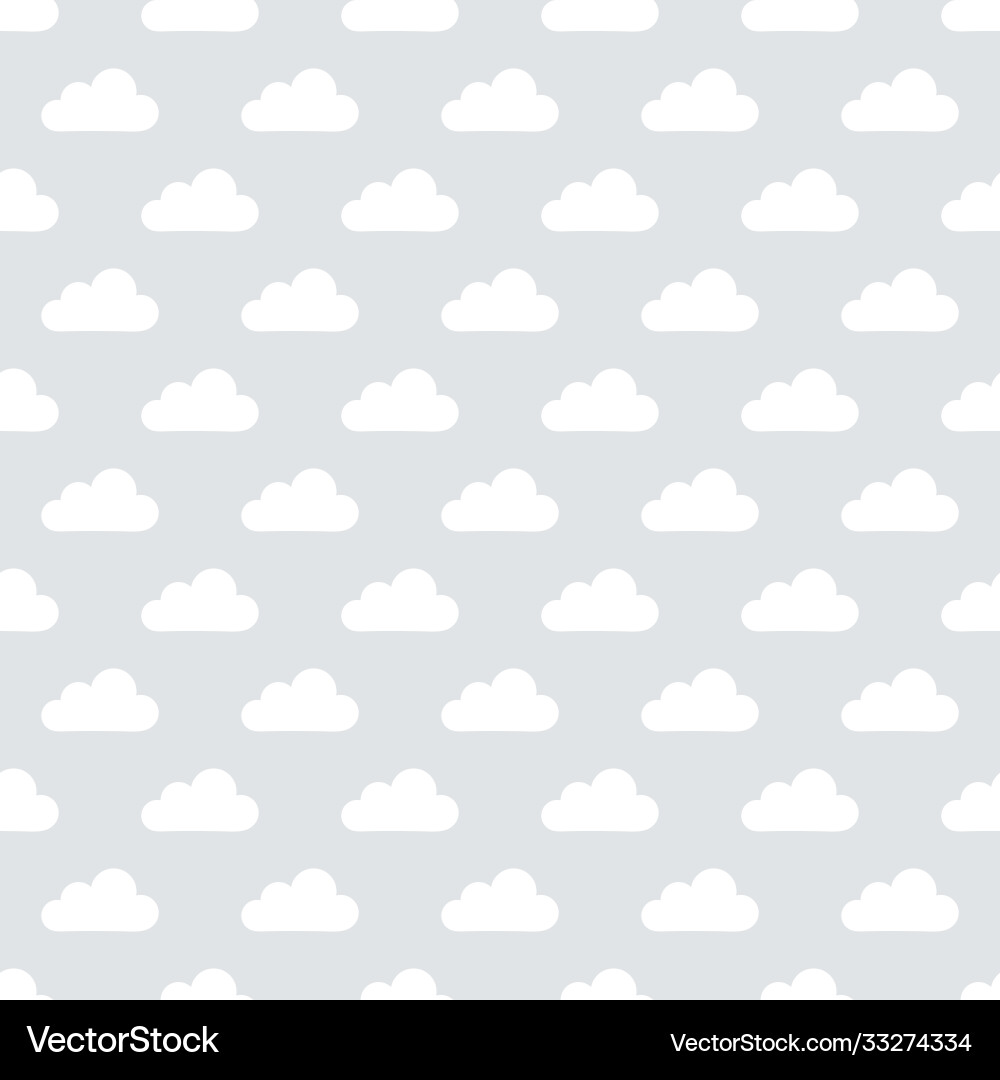 Stormy repeat pattern with clouds vector image