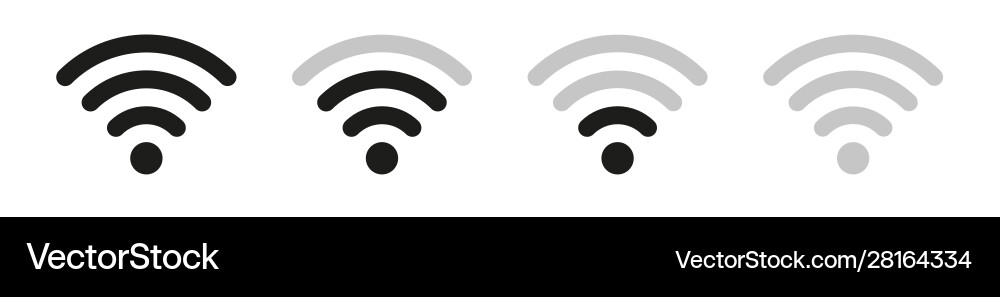 Wireless internet connection signal icon vector image